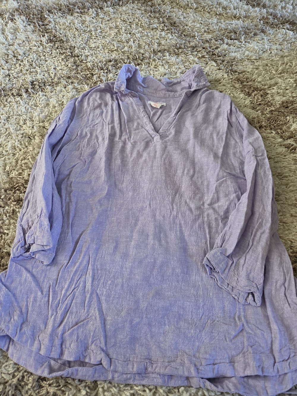 Isaac Mizrahi Light Purple Tunic Top...needs a steam